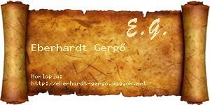 Eberhardt Gergő névjegykártya