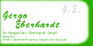 gergo eberhardt business card